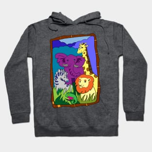 African Animal Party Hoodie